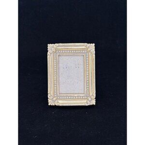 Vintage Gold-Tone Photo Picture Frame Tabletop Display Wall Mount Rectangle